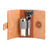 Mühle, kleine Kulturtasche aus Rindsleder mit Gillette® Fusion™ Rasierer und Reisepinsel RT 1 F