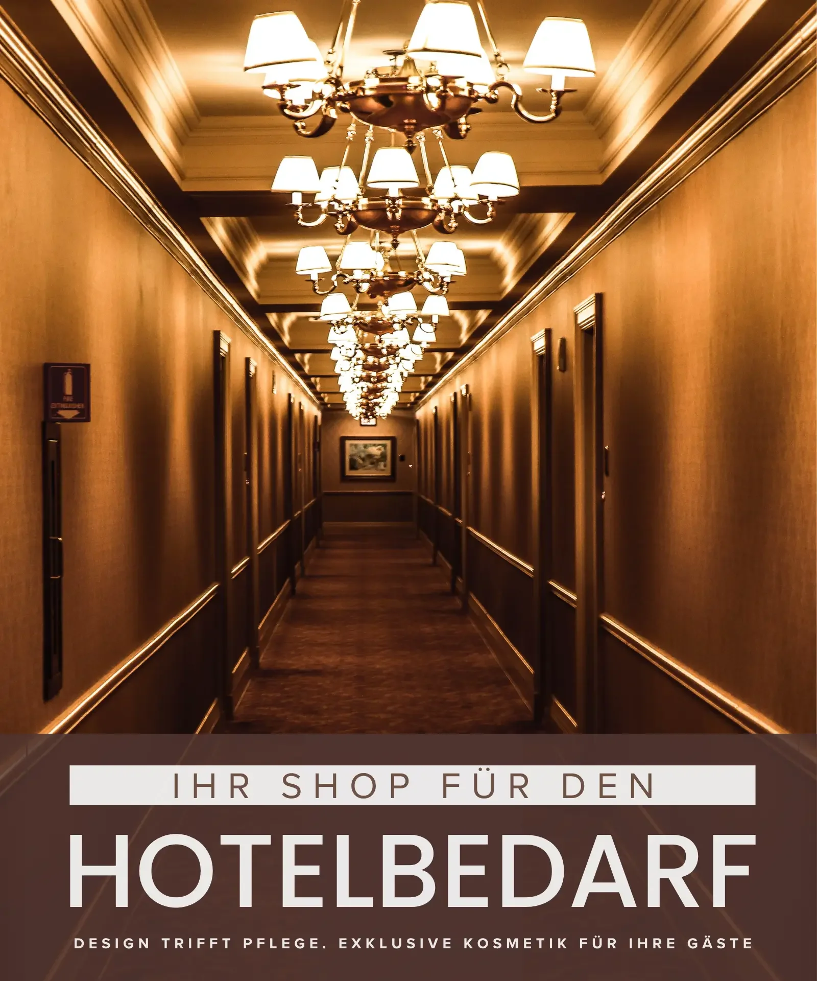 Banner: Ihr Shop für den Hotelbedarf. Exklusive Kosmetik...