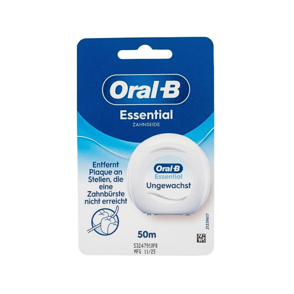 Oral-B Essential floss Zahnseide ungewachst (50 m)