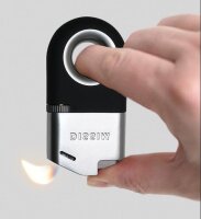 DISSIM Innovatives Design Feuerzeug, Silber
