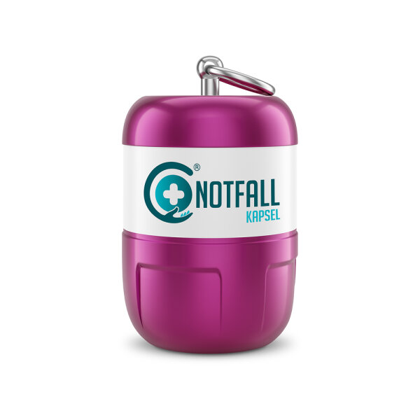 Notfallkapsel "Leben retten!" PINK (Handschuh-Gr. M)