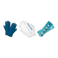 Notfallkapsel "Leben retten" DUNKELBLAU (Handschuh-Gr. L)