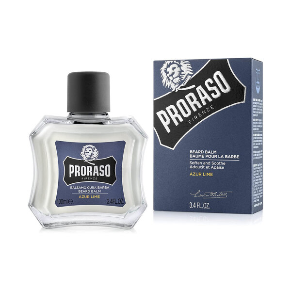 Proraso Bart Balsam - Beard Balm Azur Lime traditioneller Zitrusduft mit Noten von Minze und Wacholder (100 ml)