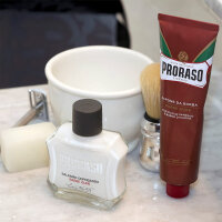 Proraso (Red) Rasiercreme feuchtigkeitsspendend und pflegend mit Sandelholzöl und Sheabutter (150 ml)