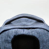ChackPack Rucksack - diebstahlsicher inkl. USB-Ladeanschluss jeansblau