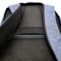 ChackPack Rucksack - diebstahlsicher inkl. USB-Ladeanschluss jeansblau
