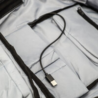 ChackPack Rucksack - diebstahlsicher inkl. USB-Ladeanschluss jeansblau