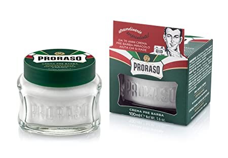 Proraso (Green) Pre Shave Cream erfrischende und belebende Rasiercreme mit Eukalyptusöl und Menthol (100 ml)