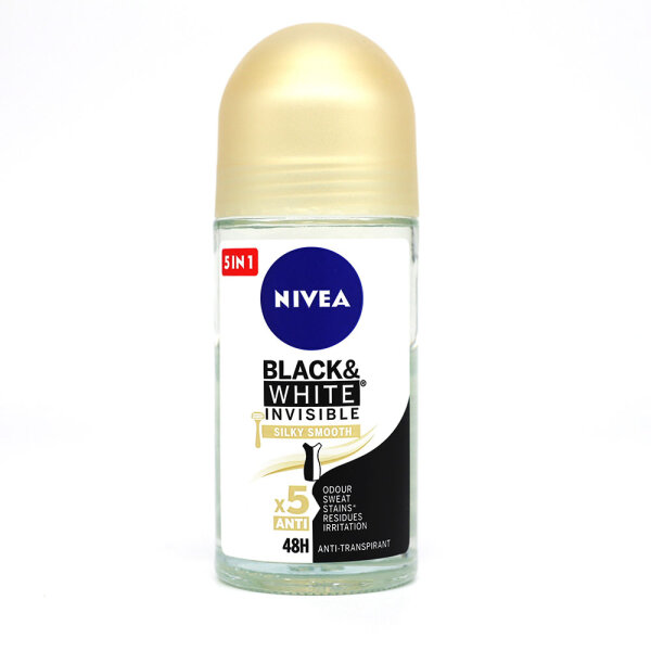 NIVEA Deo Roll-On Black&White silky smooth Deklaration: Englisch (50 ml)