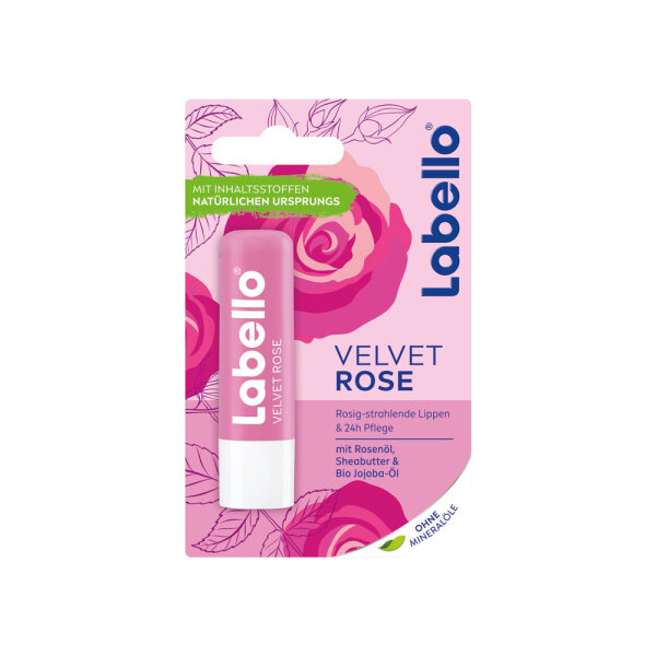 Labello Lippenpflegestift rosig-strahlende Lippen Velvet Rose (4,8 g)