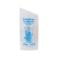 aronal & elmex Zahnpflege für morgens u. abends mit Wechselkopf-Zahnbürste - Taschenset in drei Farben unsortiert (2 Zahnpasten je 12 ml)