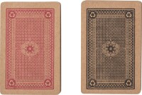2 Kartenspiele aus Recyclingkarton mit je 52 Karten und 2 Jockern, Farbe: braun (1 Set)