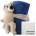 Plüschbär mit Fleece-Decke (180g/m² / 120x80cm), Farbe: beige/cremeweiß (1Stk)